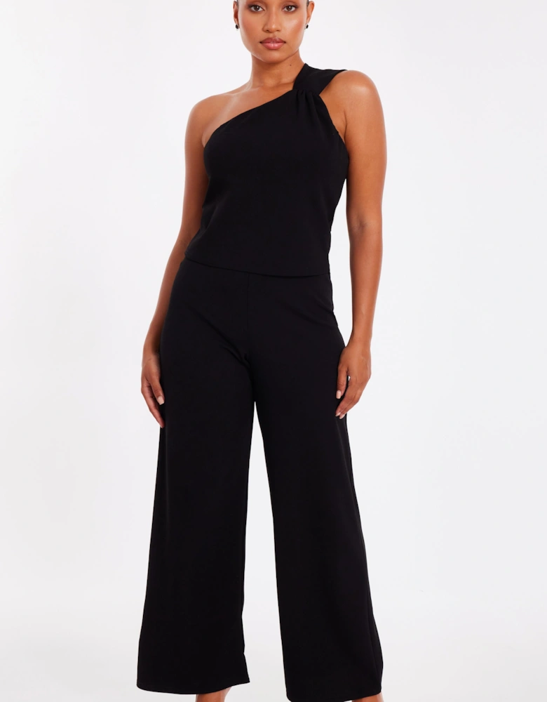 Black Petite Knot Detail Jumpsuit