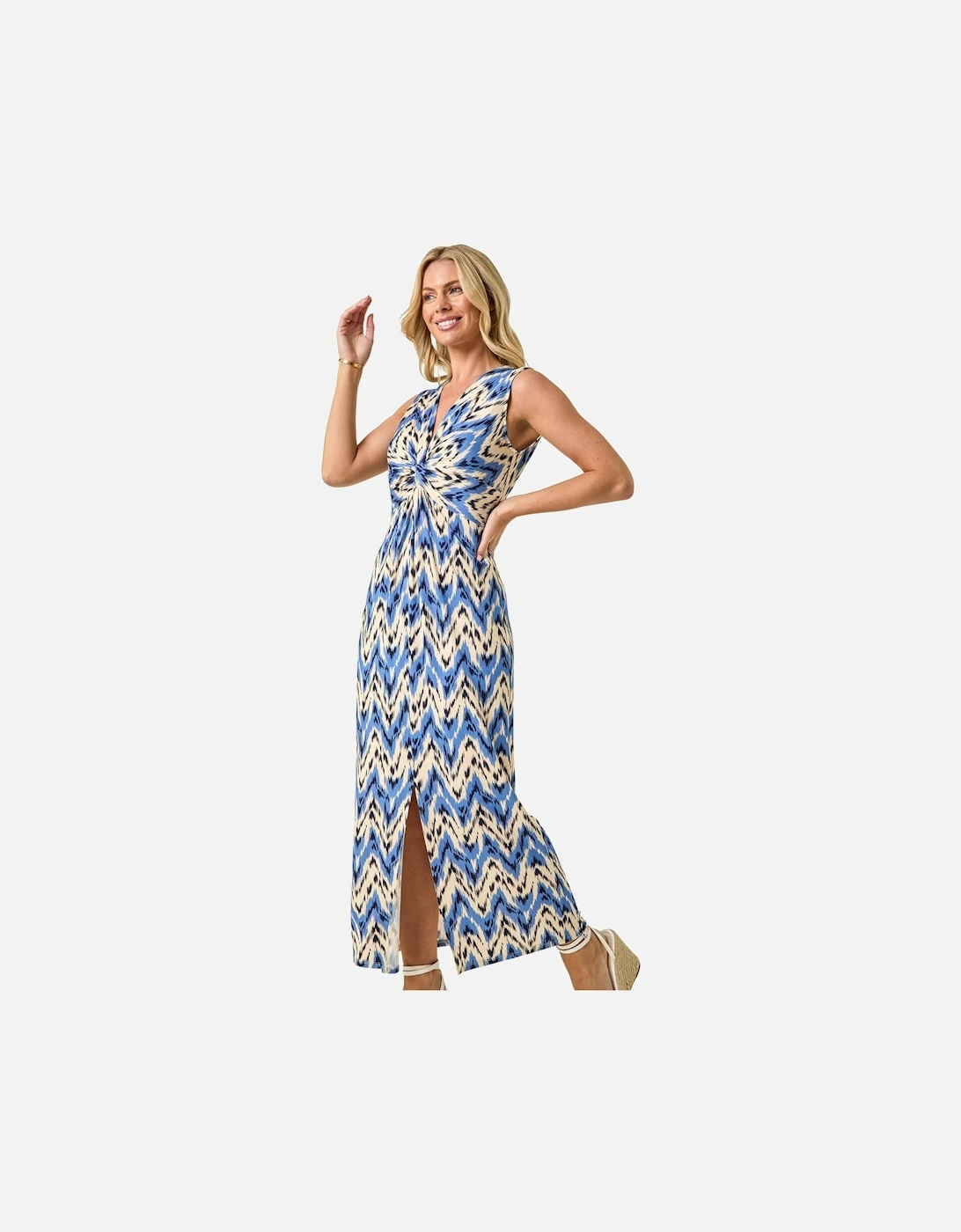 Petite Abstract Twist Maxi Dress, 2 of 1