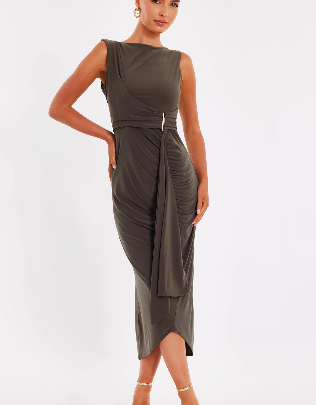 Green Wrap Midaxi Dress, 2 of 1