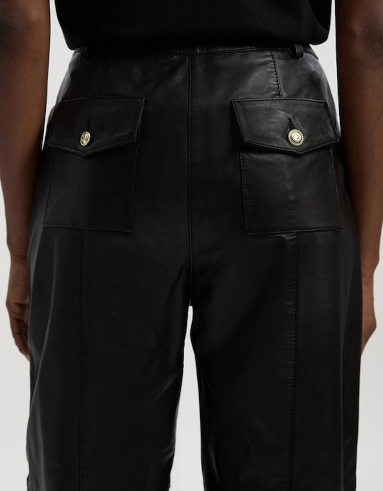 Leather Hem Detail Trouser