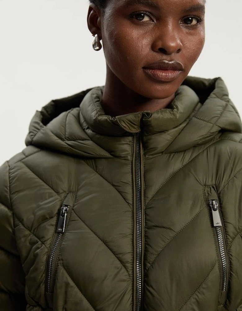 Petite Lightweight Knee Length Packable Coat