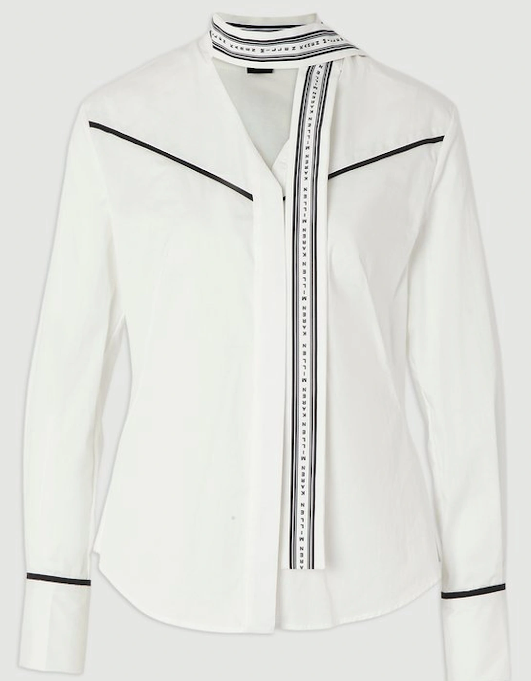 Scarf Detail Woven Shirt