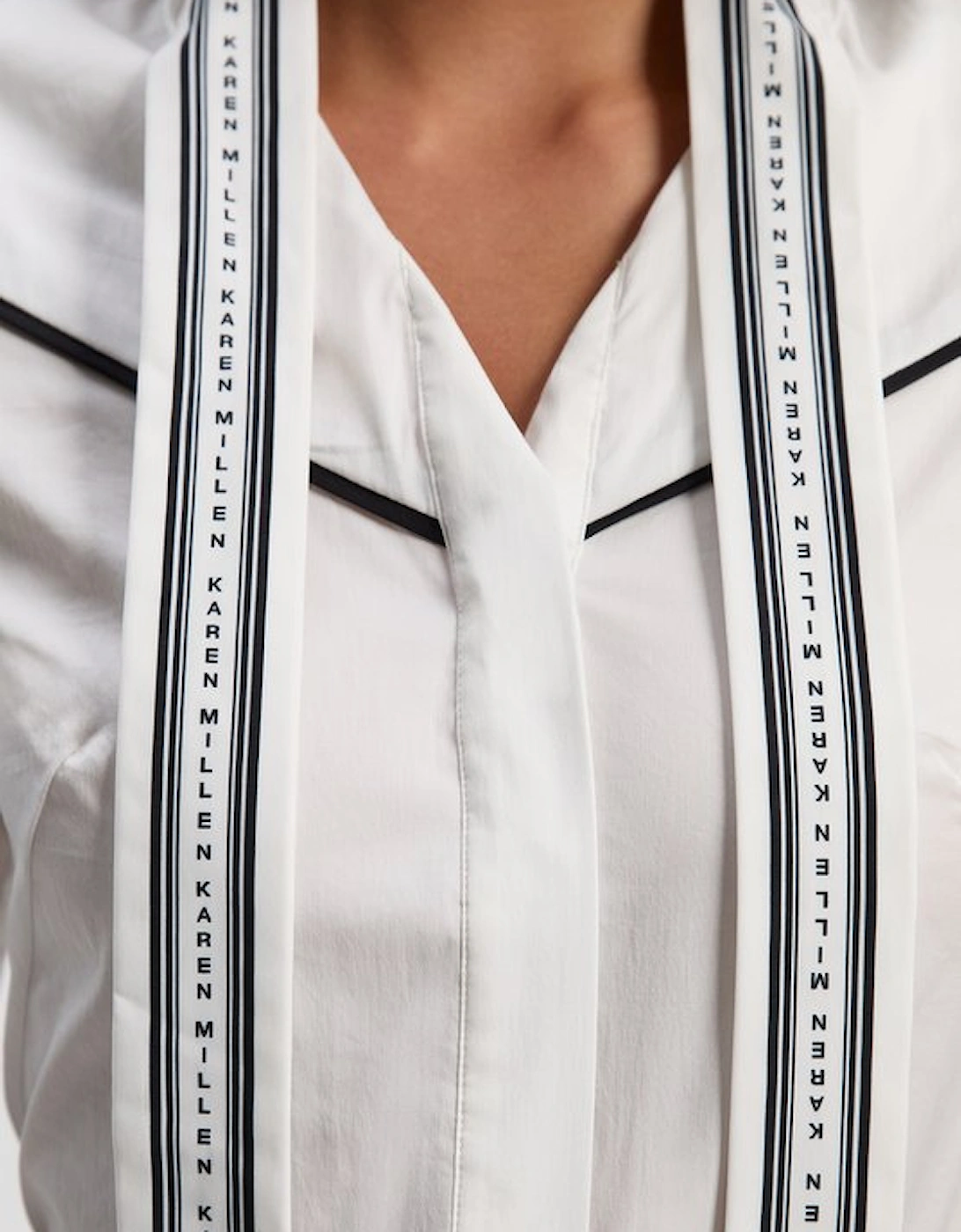 Scarf Detail Woven Shirt