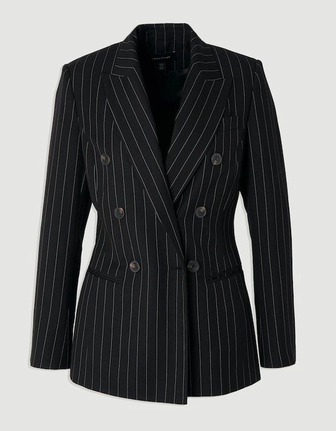 Pinstripe Double Breasted Tailored Blazer