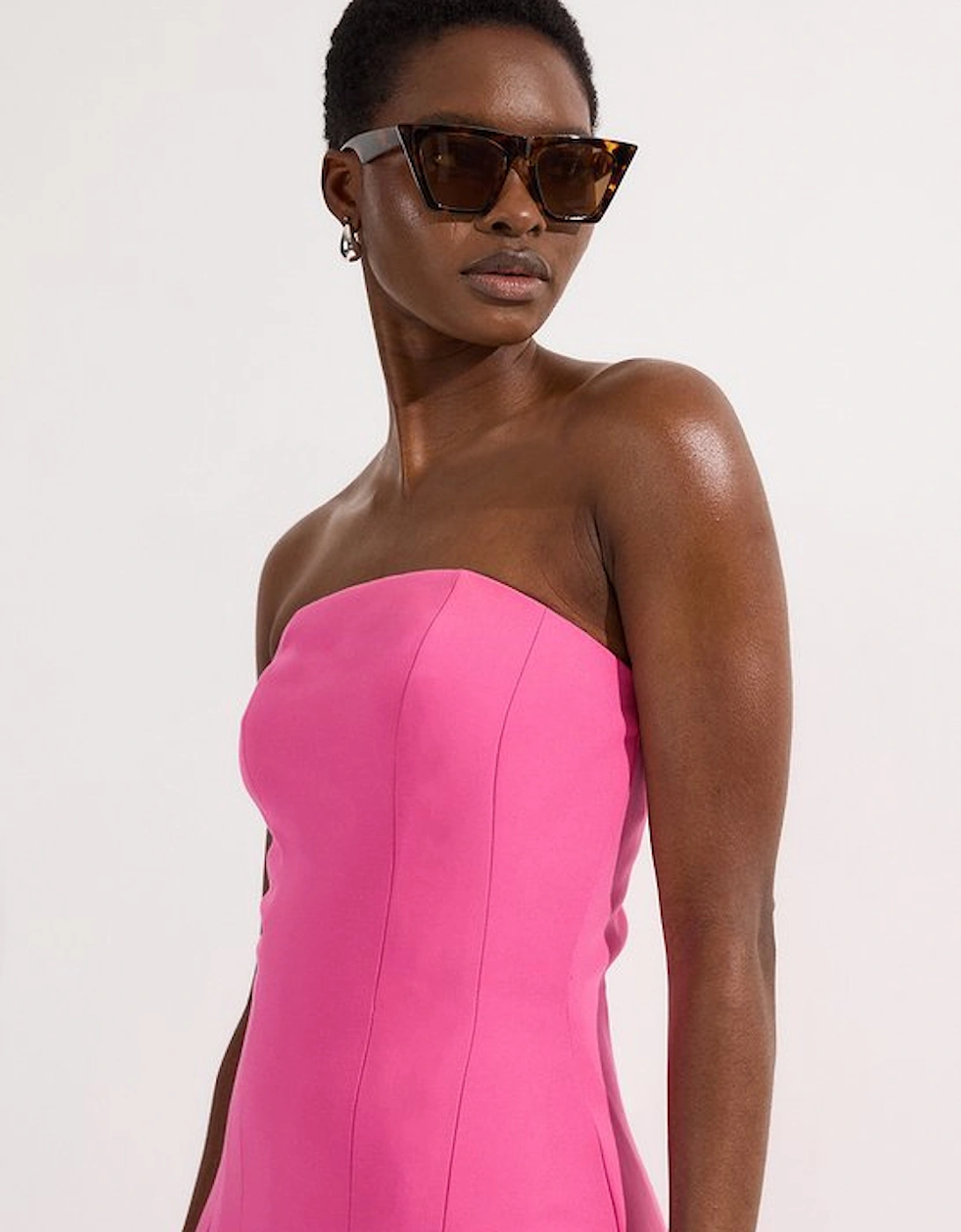 Compact Stretch Tailored Midi Prom Dress
