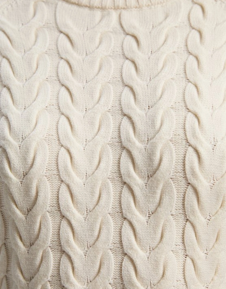 Cable Knit Funnel Neck Maxi Dress