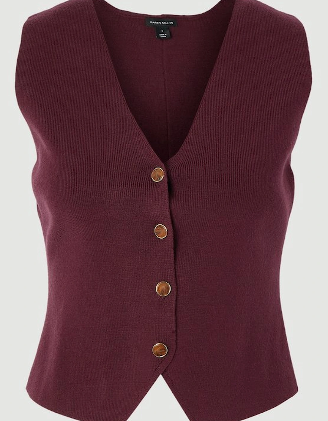 Viscose Blend Knit Waistcoat
