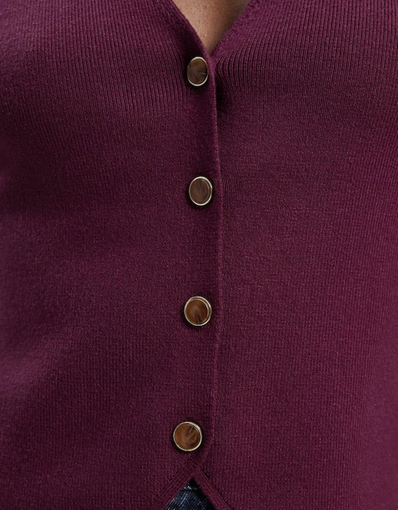 Viscose Blend Knit Waistcoat