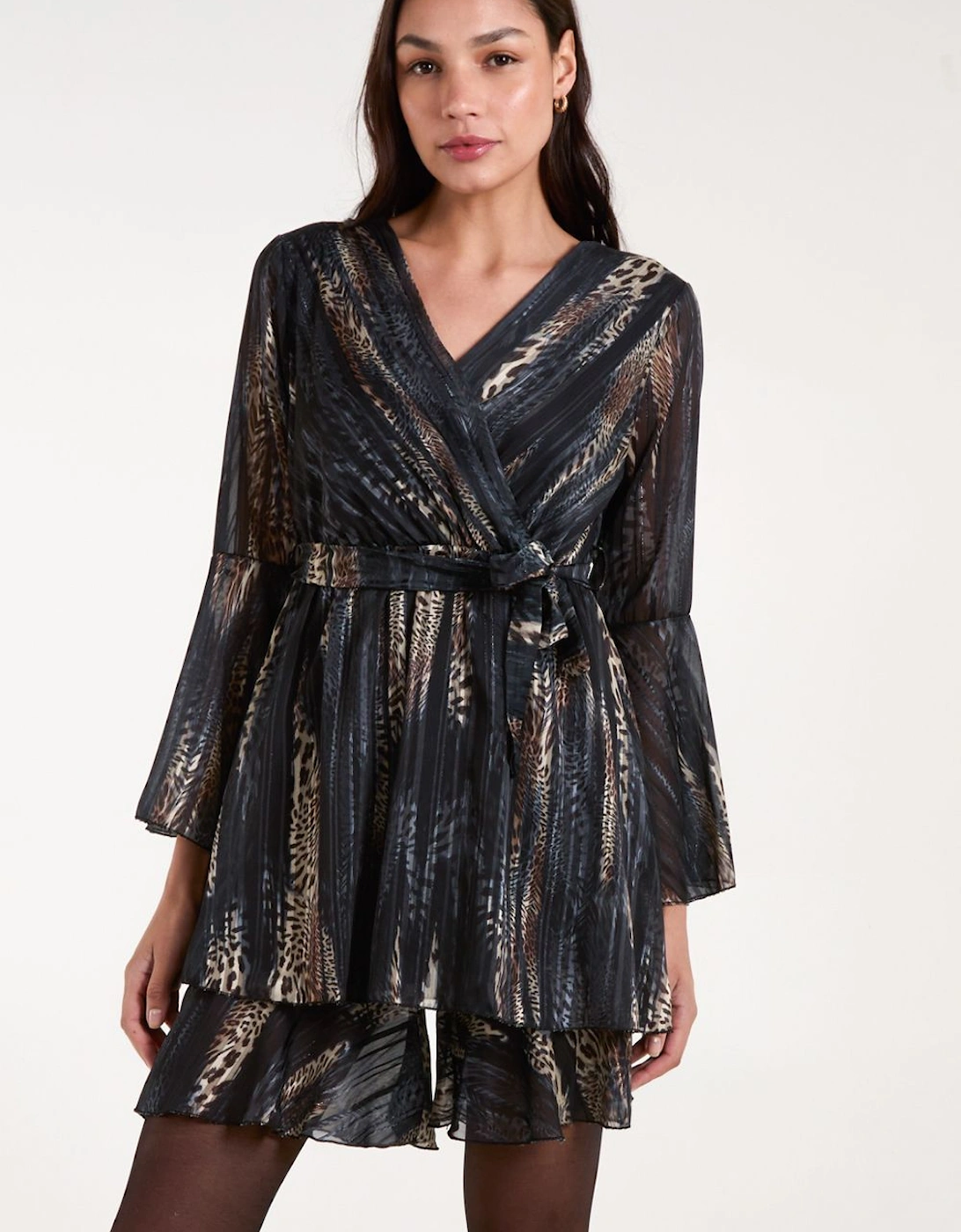 Metallic Wrap Over Dress, 2 of 1