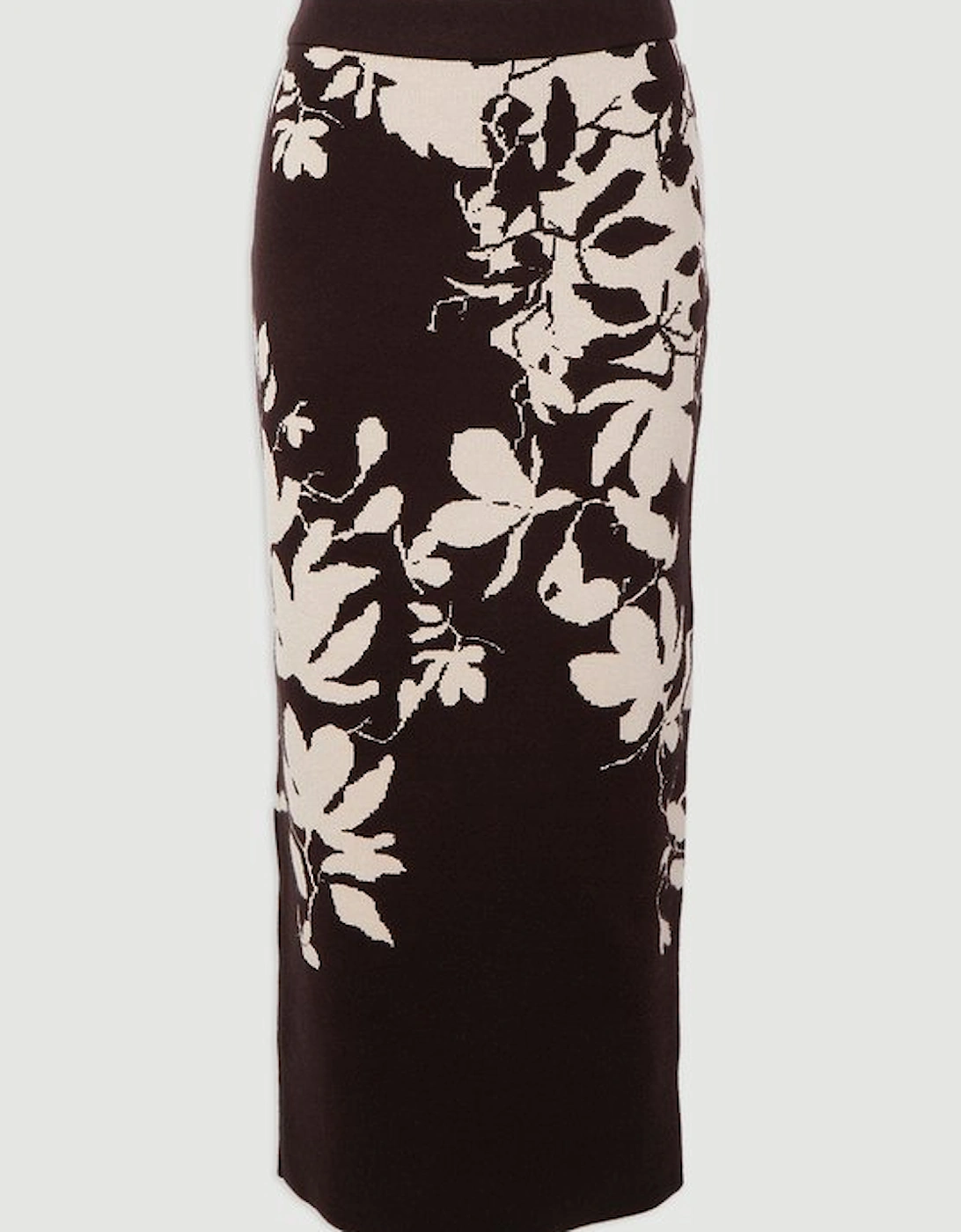 Jacquard Floral Knitted Skirt