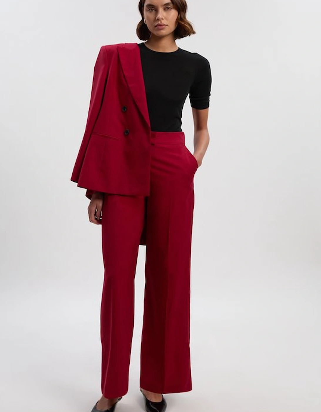 Polished Straight Leg Tailored Trouser