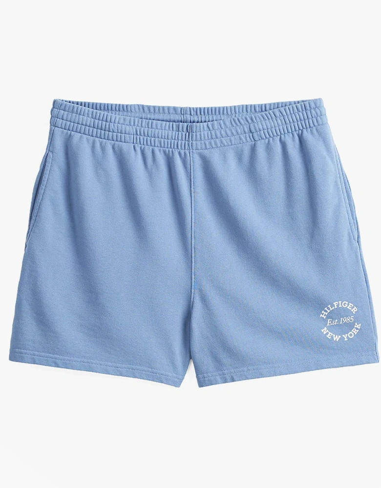LOGO Relaxed Womens Lounge Shorts Brisk Blue
