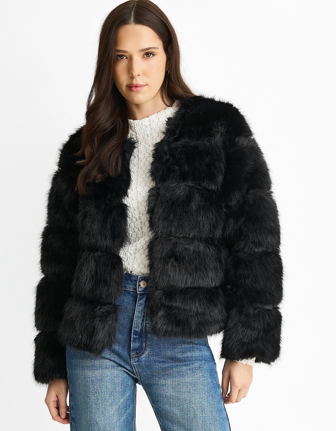 Black Soft Touch Fur Jacket, 5 of 4