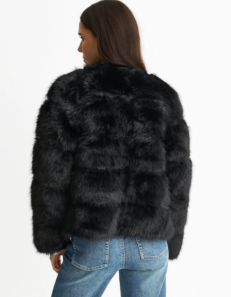 Black Soft Touch Fur Jacket