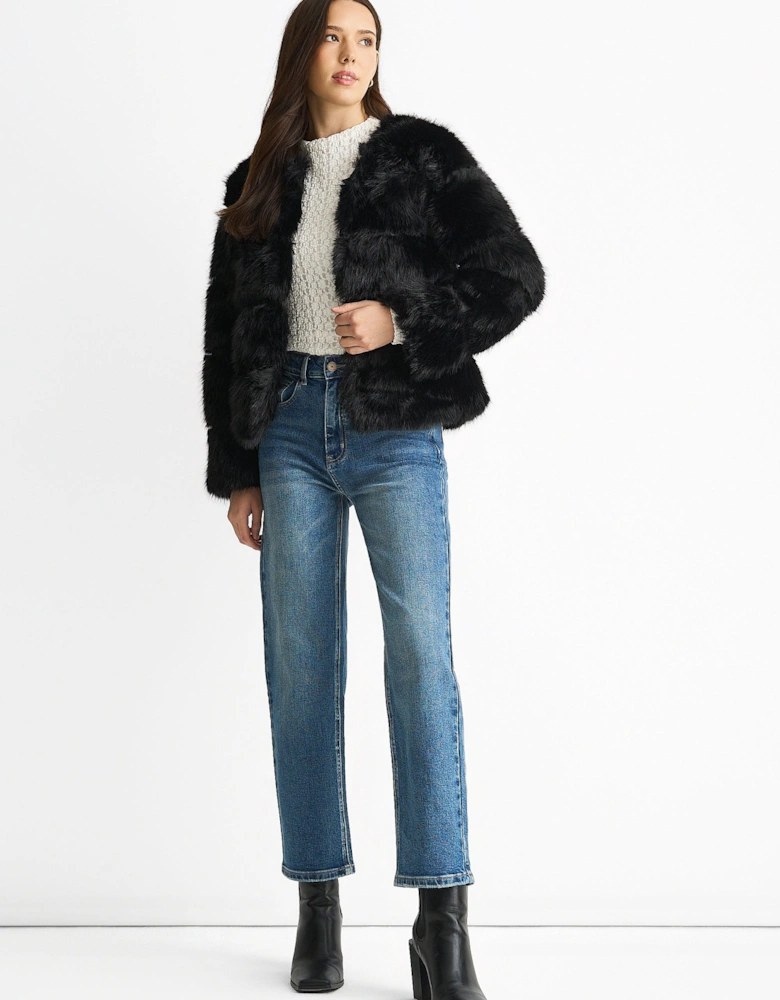 Black Soft Touch Fur Jacket