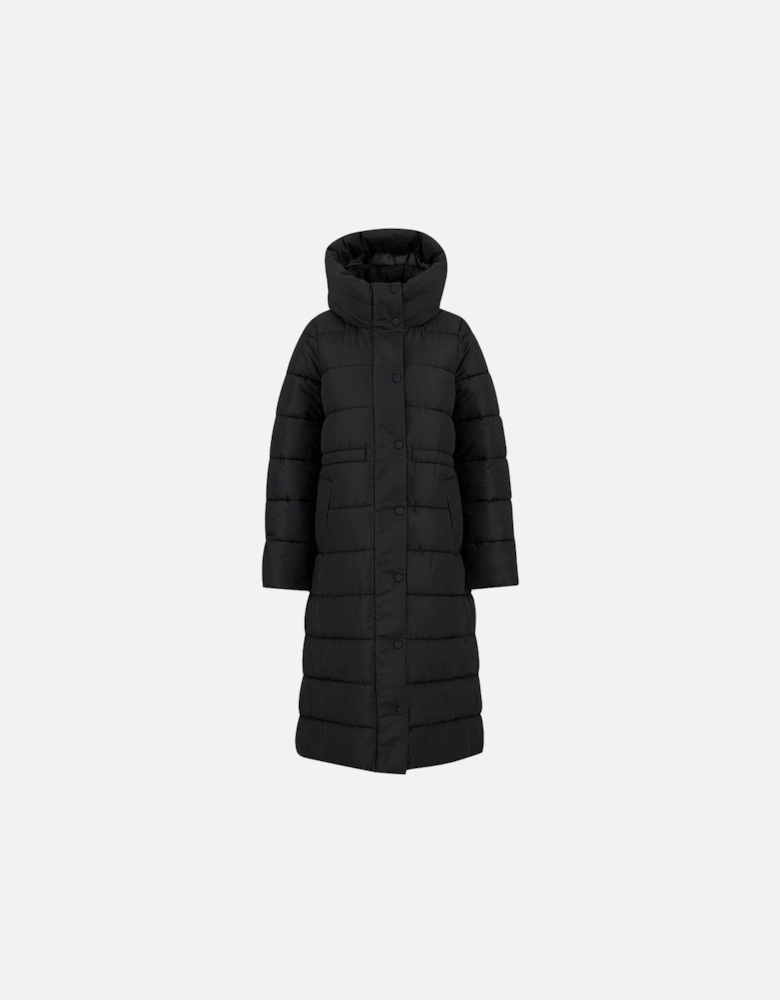 Freya Womens Puffer Jacket - Black/Onyx Tartan