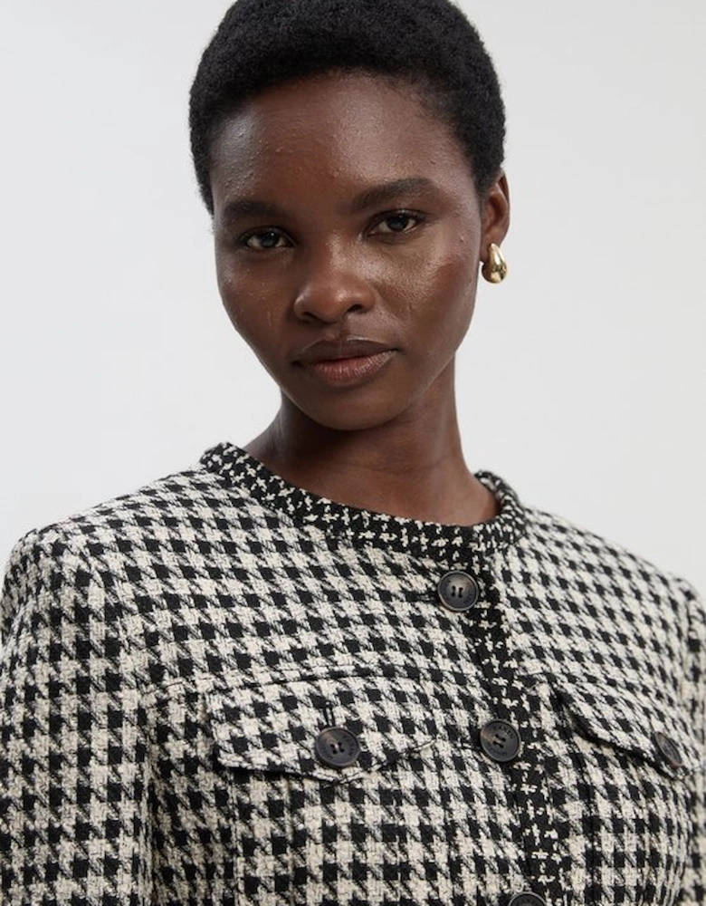 Tailored Pocket Front Midi Dress