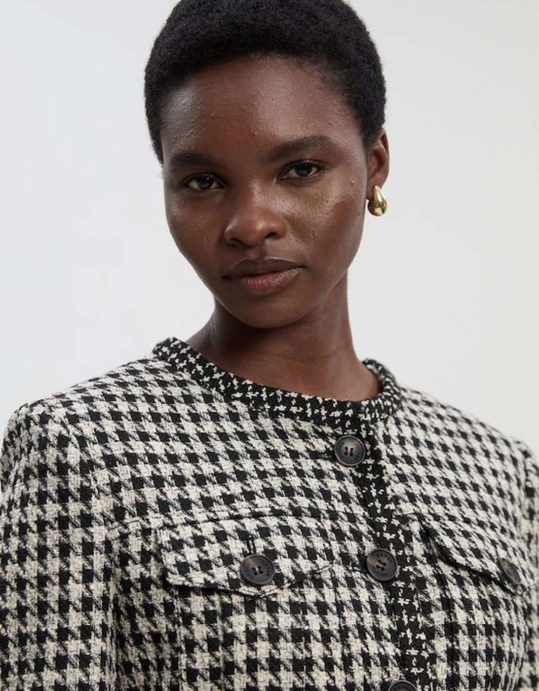 Tailored Pocket Front Midi Dress