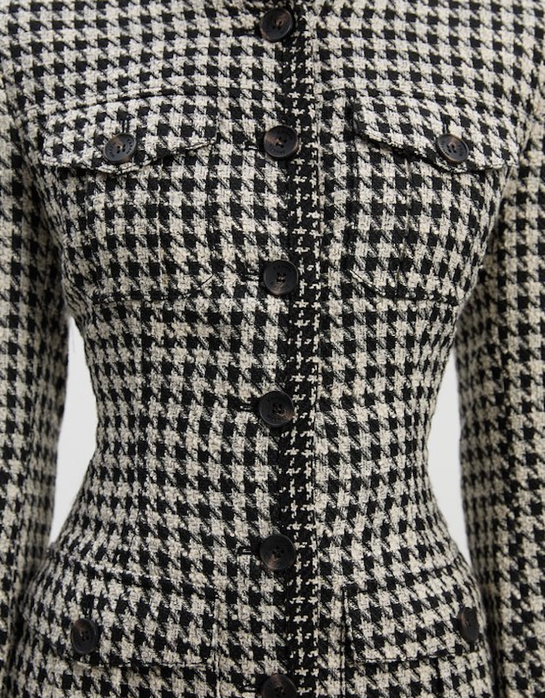 Tailored Pocket Front Midi Dress