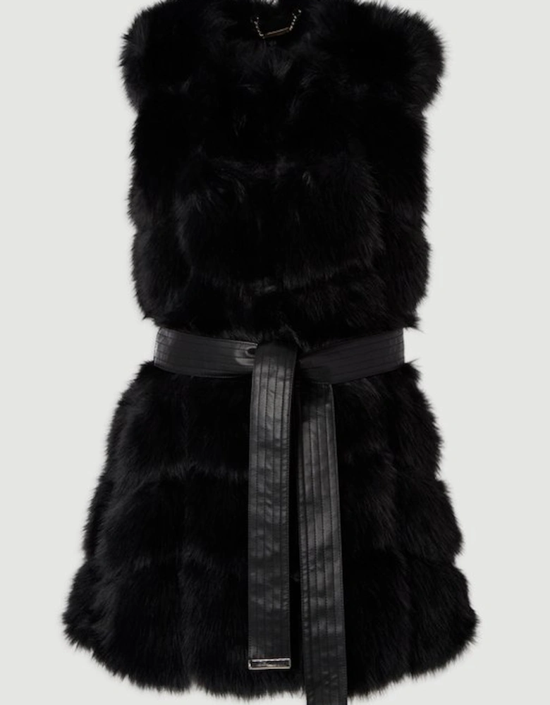 Faux Fur Panelled Gilet