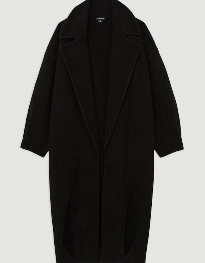 Plus Size Compact Wool Blend Oversized Knit Coatigan