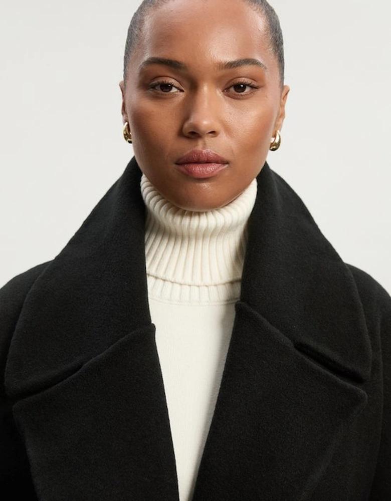 Plus Size Compact Wool Blend Oversized Knit Coatigan