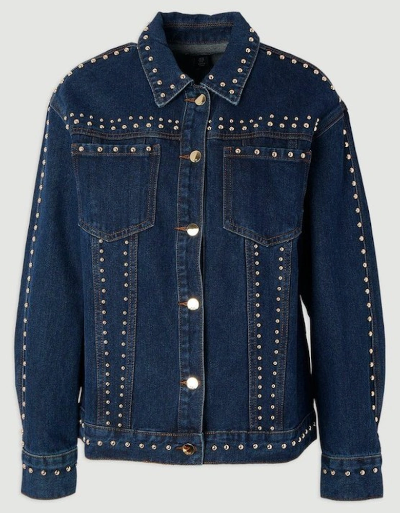 Denim Studded Jacket