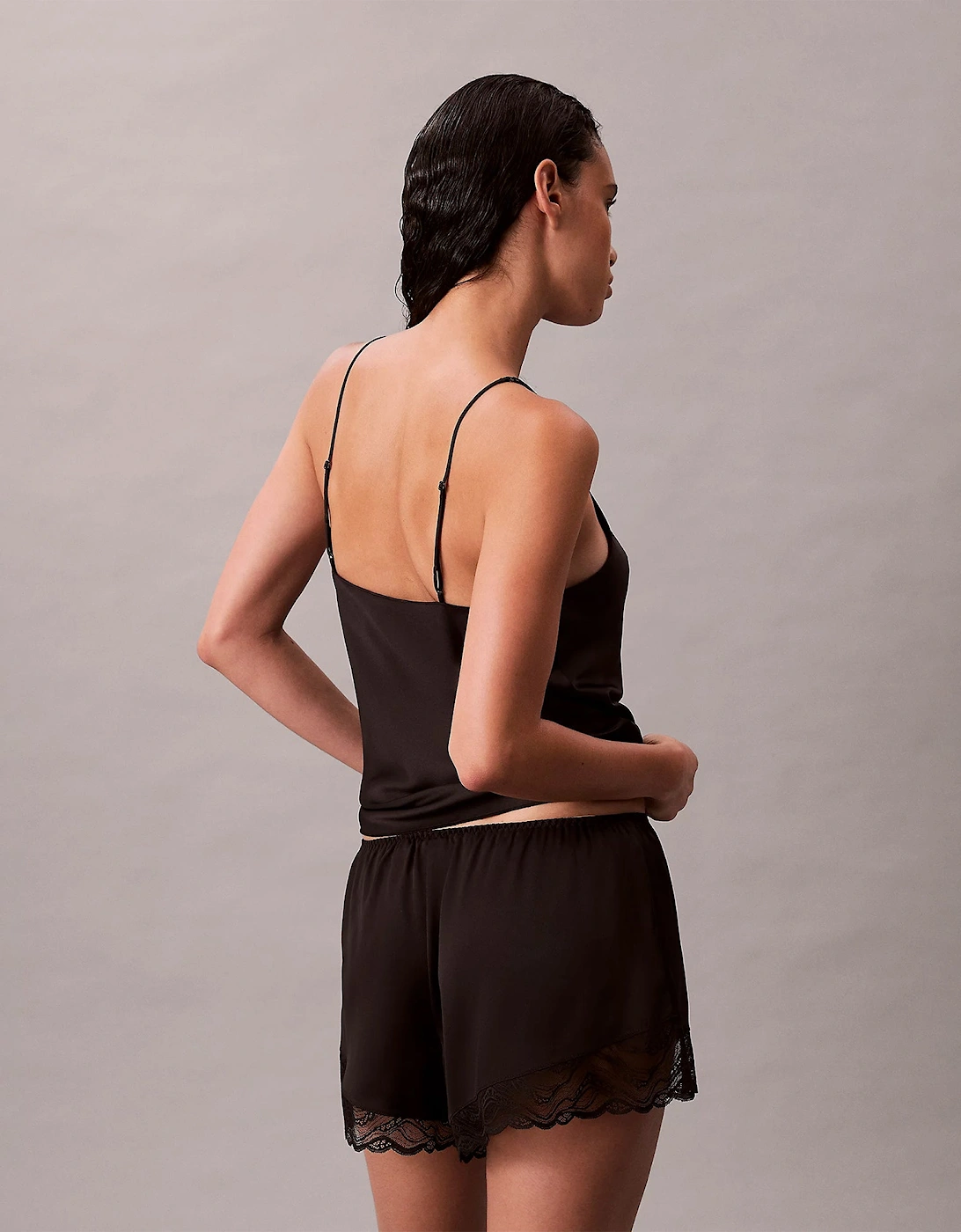 CAMI SHORT SET Womens Black