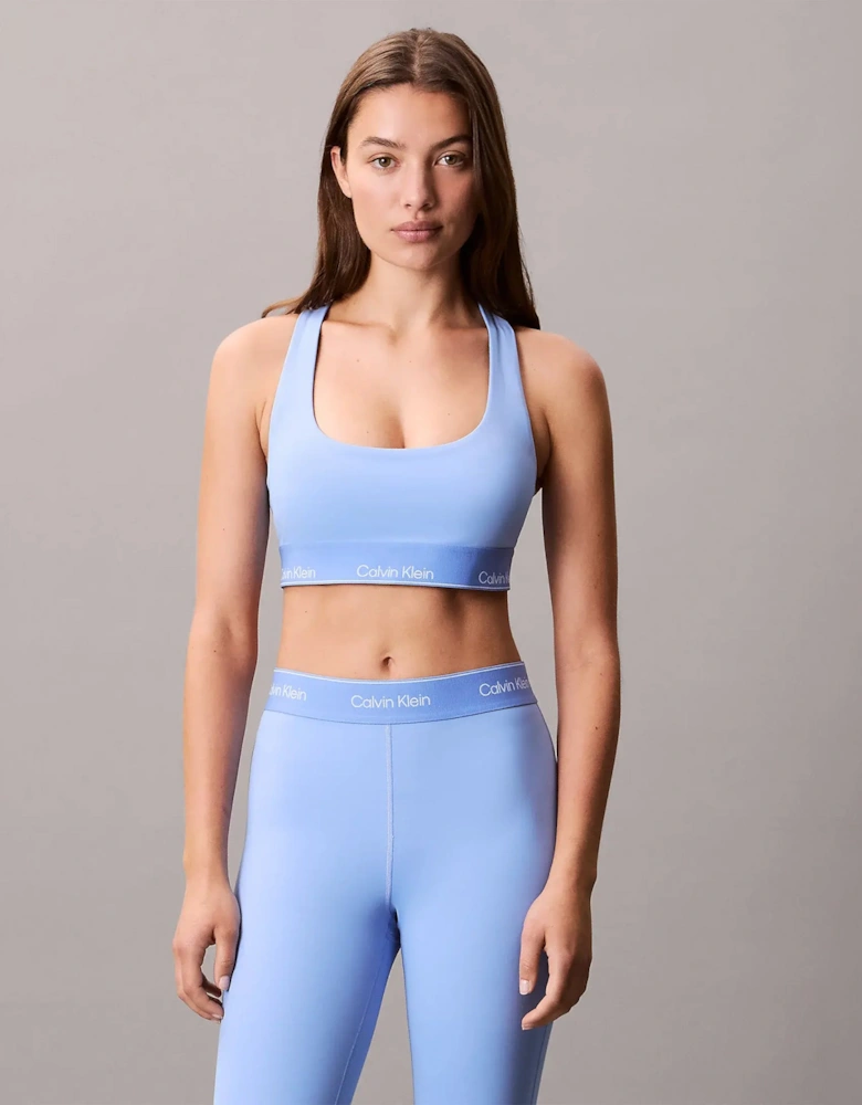 Womens Quick-Dry Medium Impact Sports Bra Blue