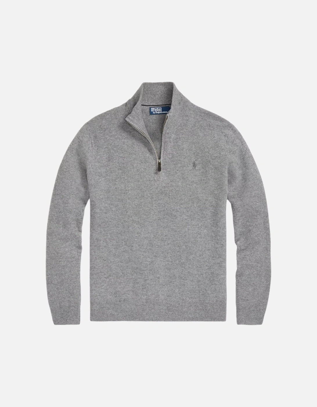 Half Zip Merino Sweater 009 Fawn Grey Heather, 4 of 3