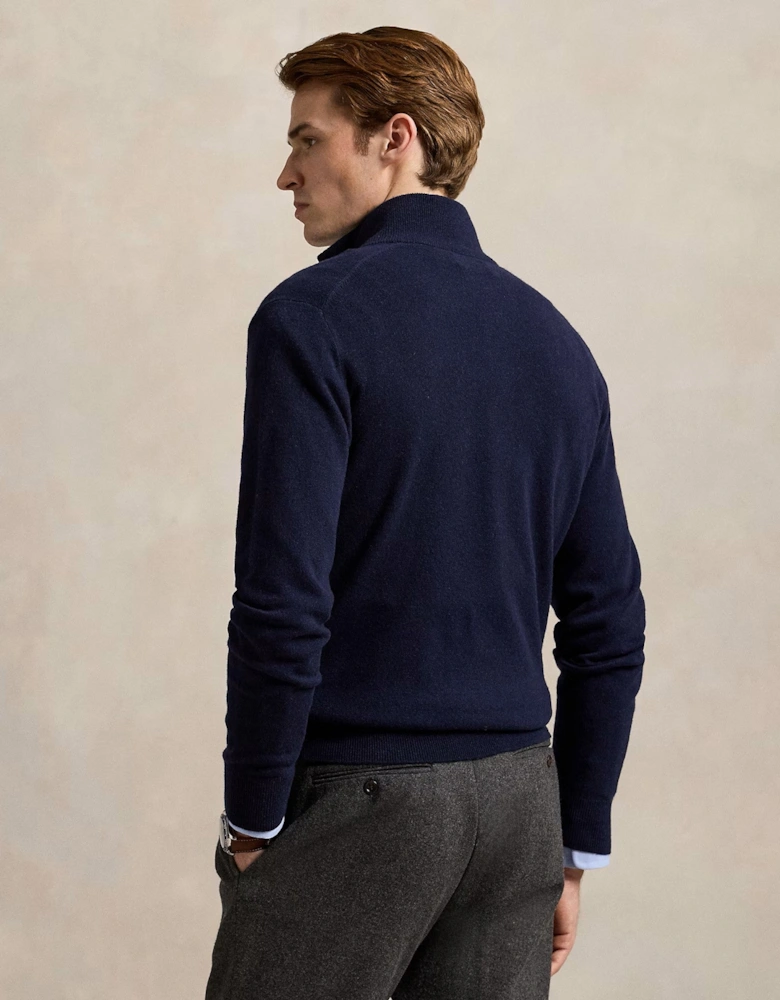 Half Zip Merino Sweater 001 Hunter Navy
