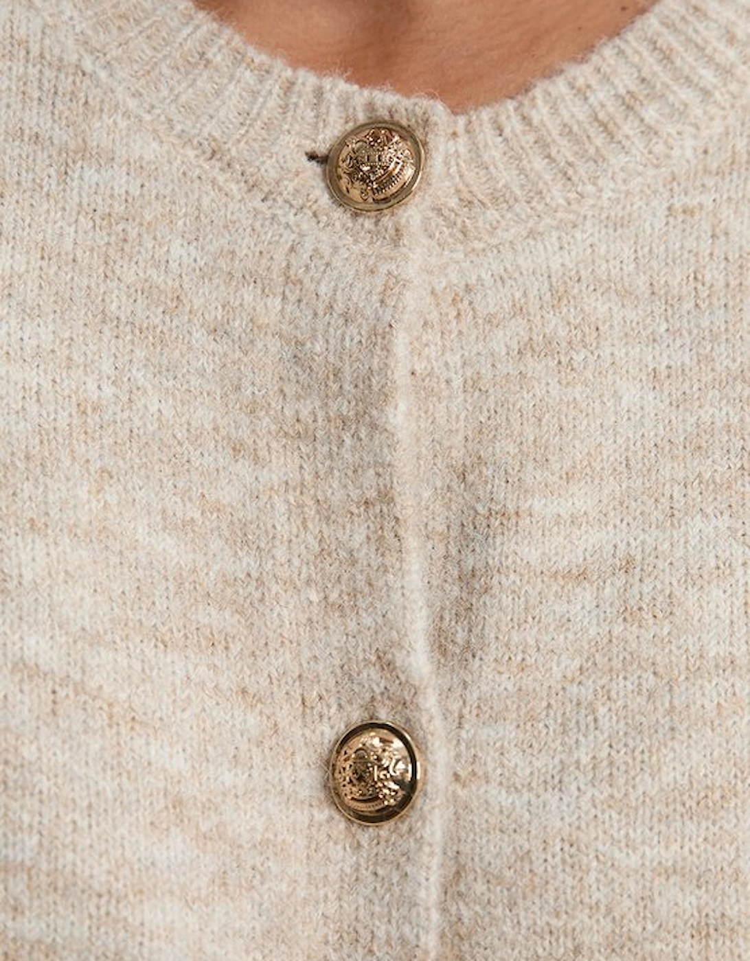 Plus Size Wool Blend Cosy Crew Neck Knit Cardi