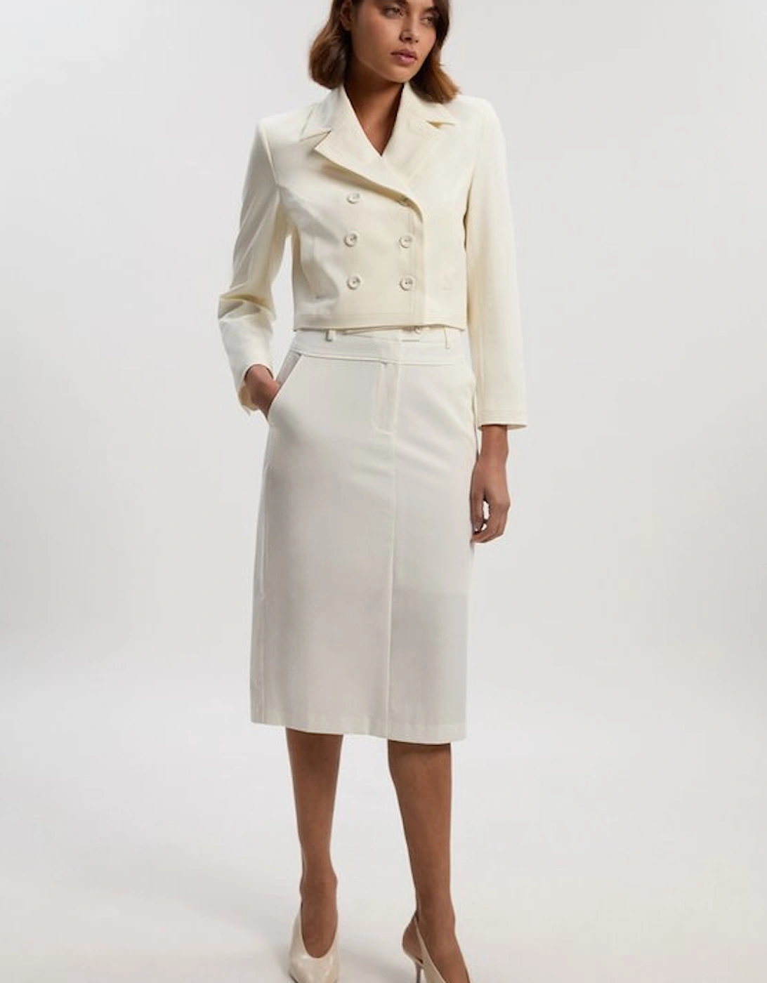 Tailored Tux High Waisted Pencil Skirt