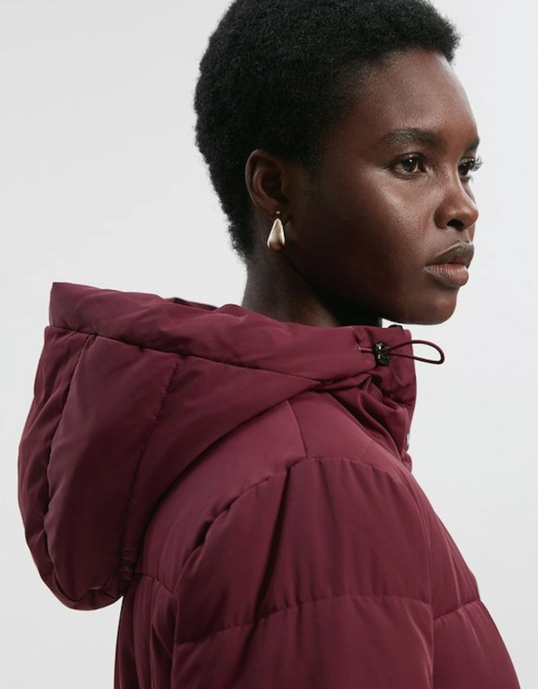Real Down Belted Midi Coat