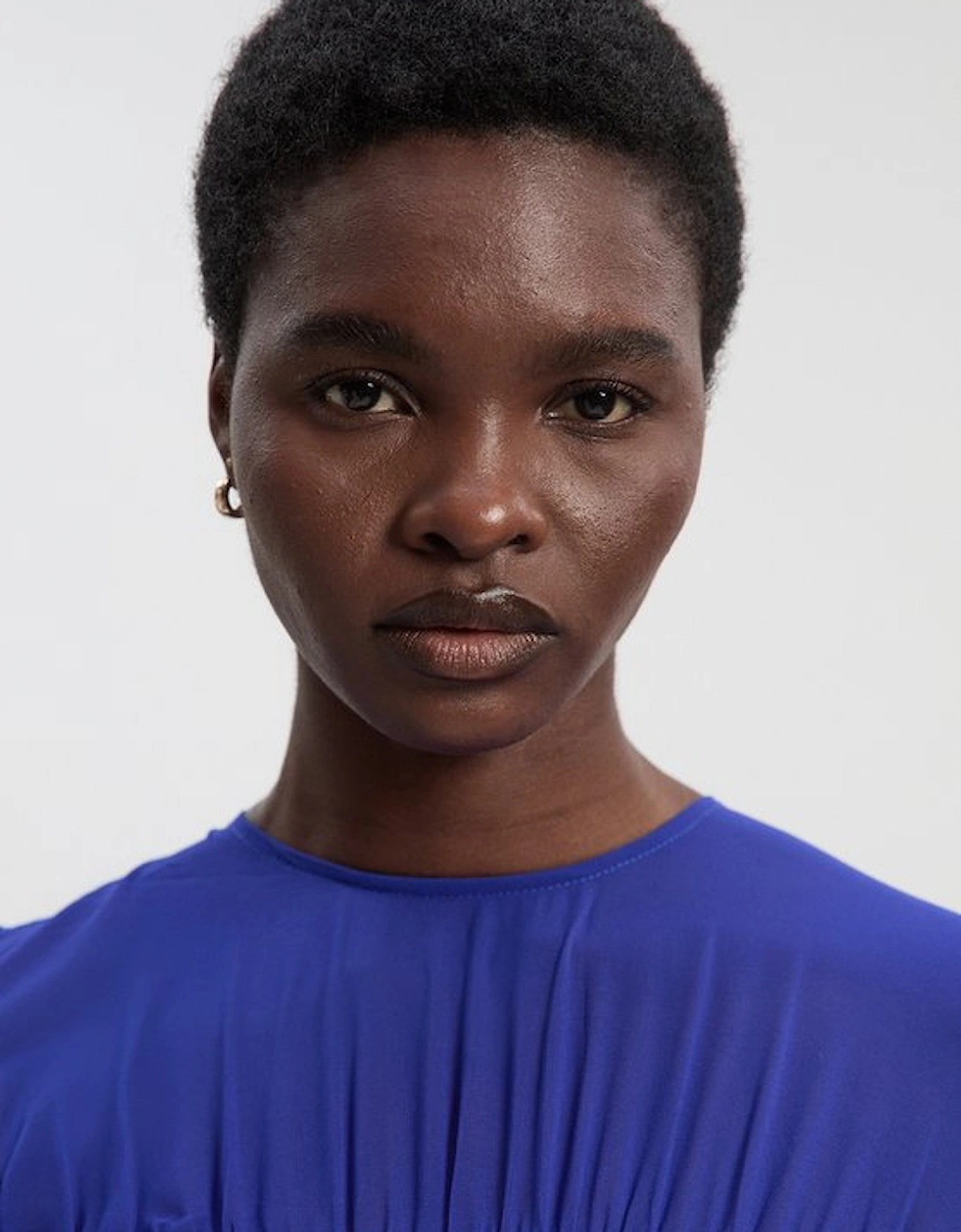 Woven Knit Mix Pleated Midi Dress