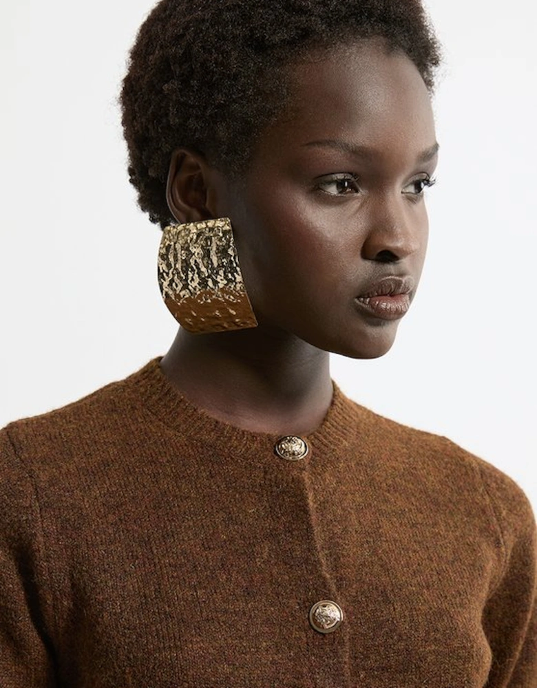 Wool Blend Cosy Crew Neck Knit Cardi