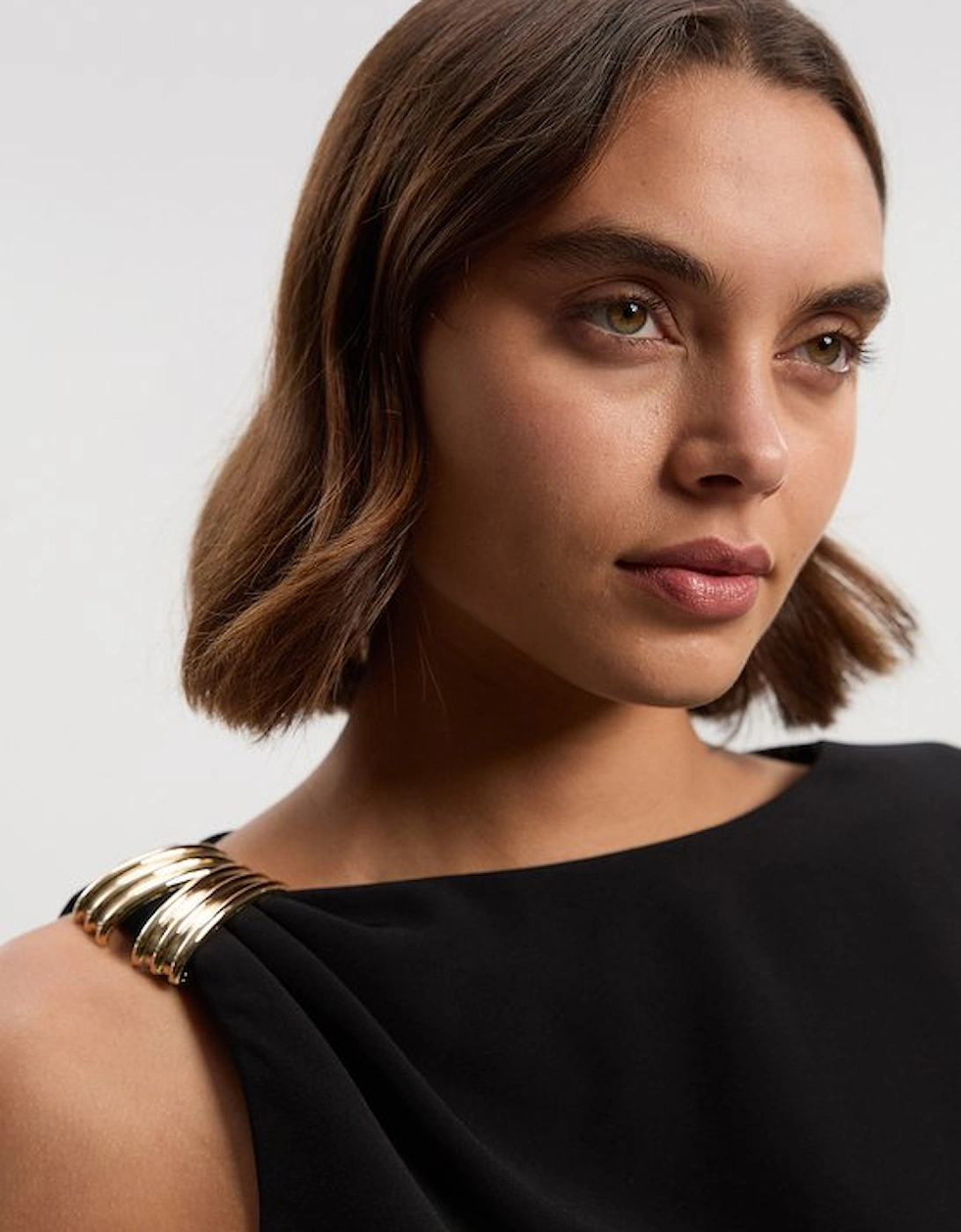 Soft Tailored Trim Detail Asymmetric Top