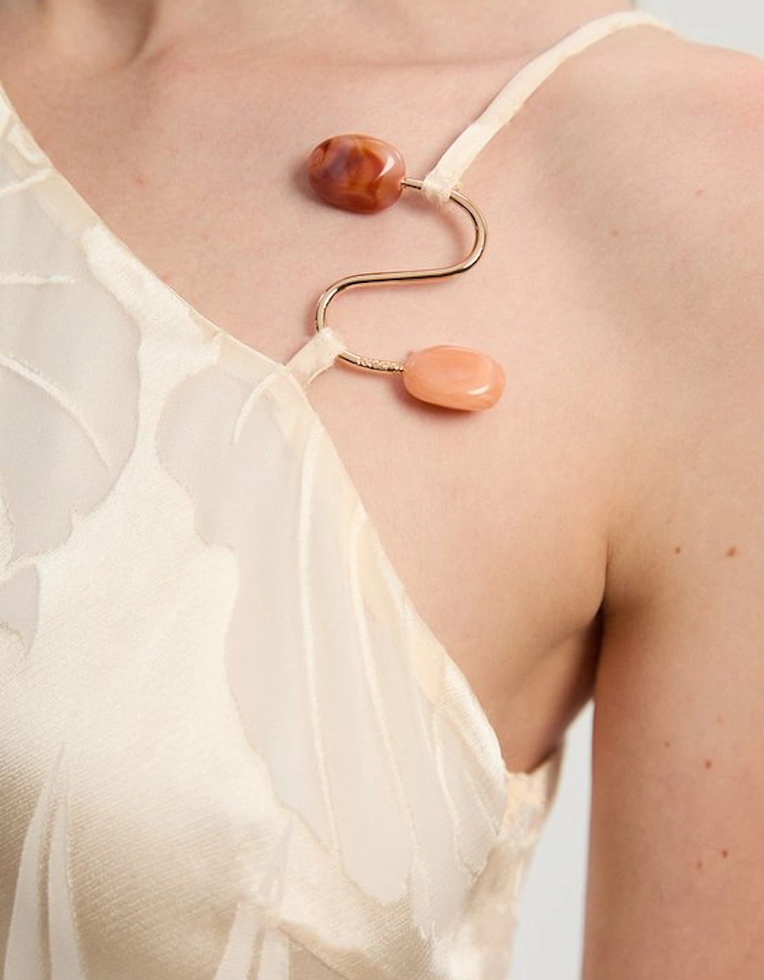 Devoure One Shoulder Woven Maxi Dress With Trim Detail