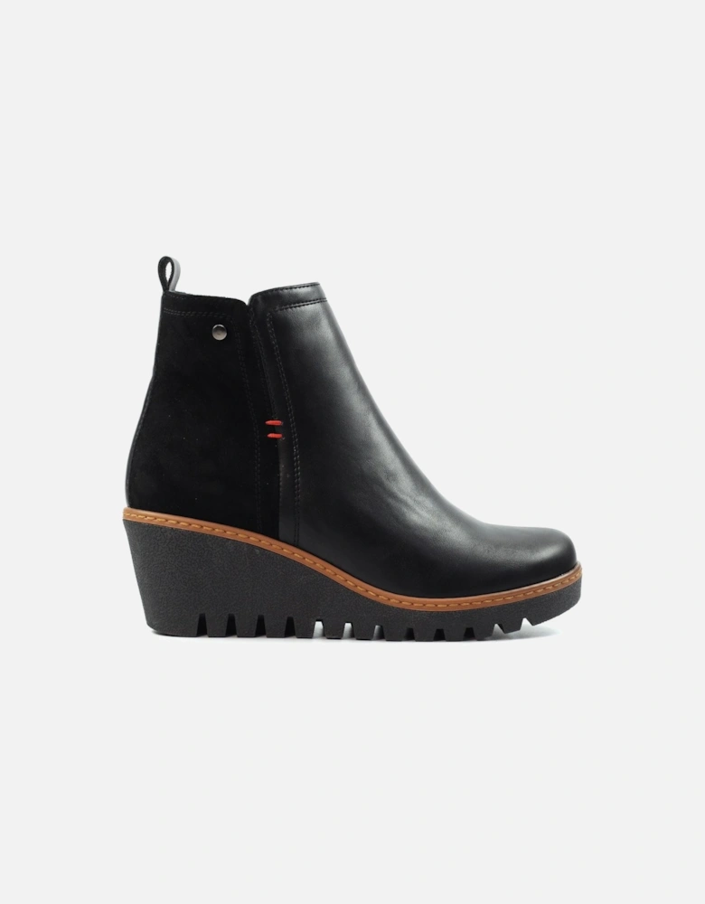 Pixie Womens Wedge Ankle Boots