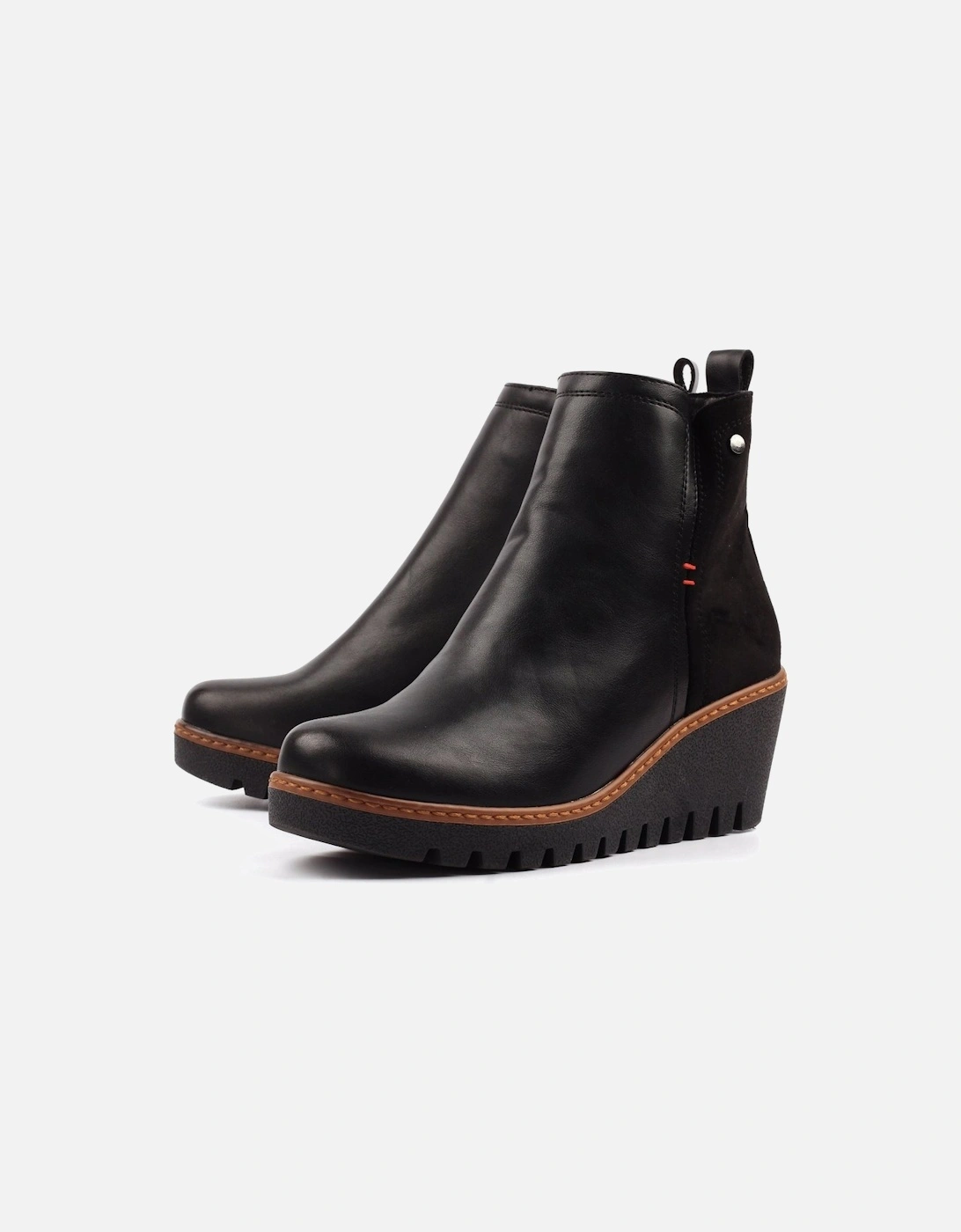 Pixie Womens Wedge Ankle Boots