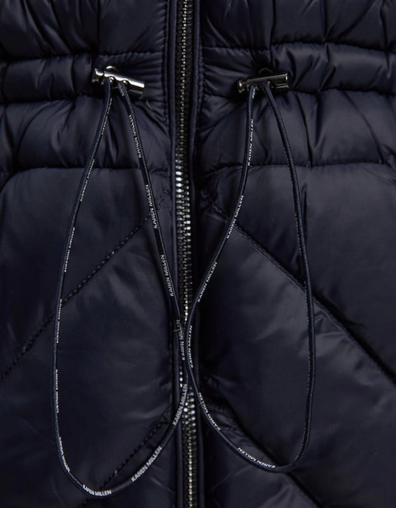 Real Down Knee Length Packable Coat