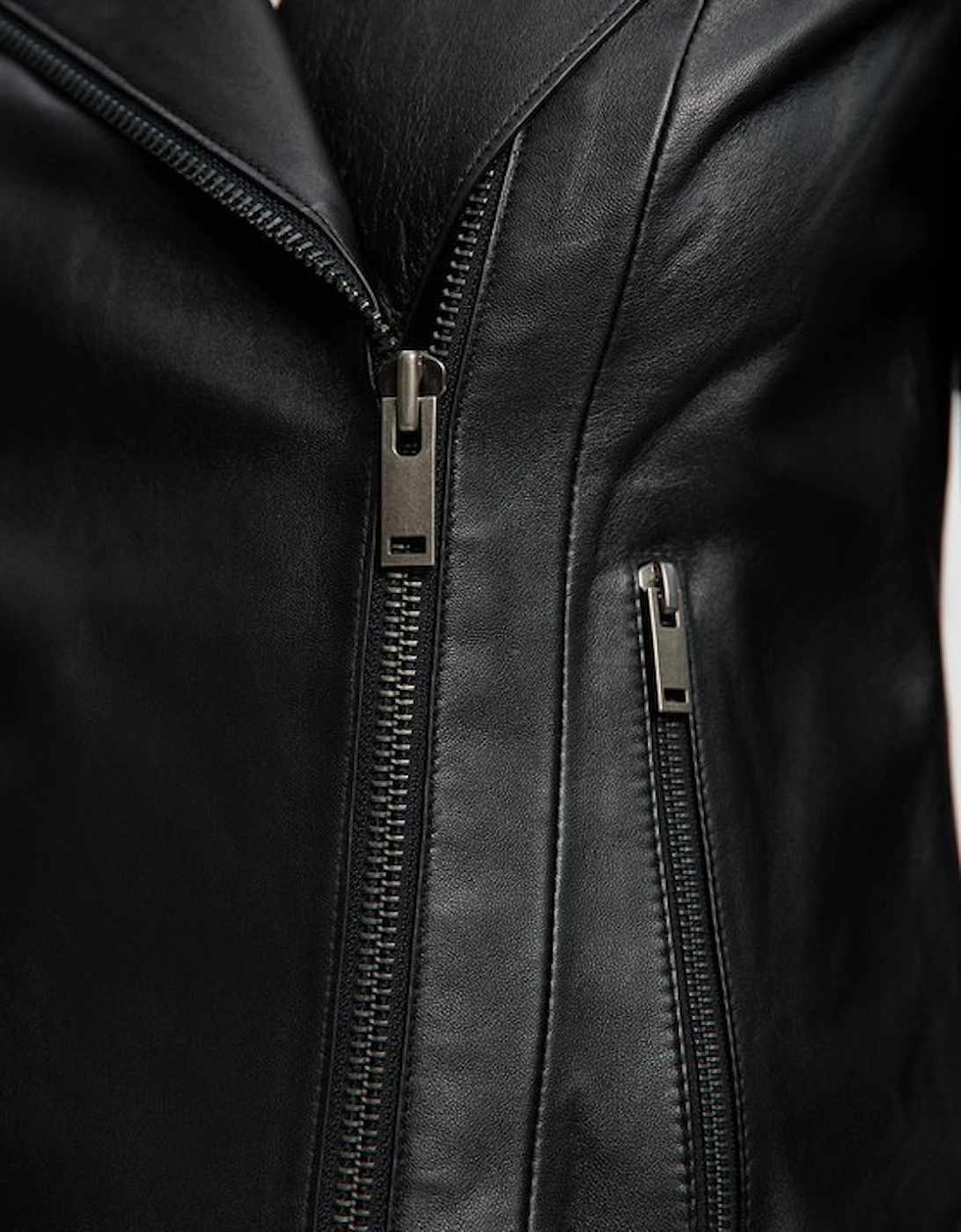 Leather Minimal Biker Jacket