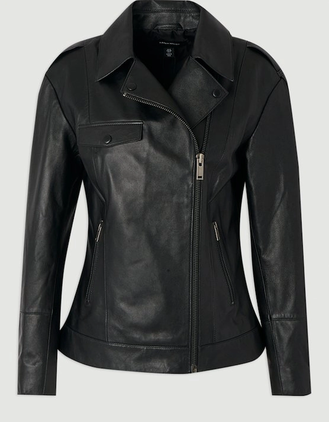 Leather Minimal Biker Jacket