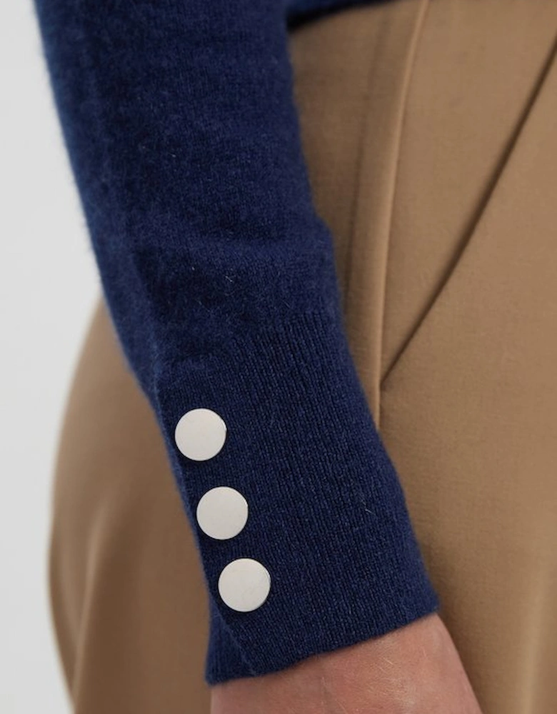 Cashmere V Neck Knitted Jumper
