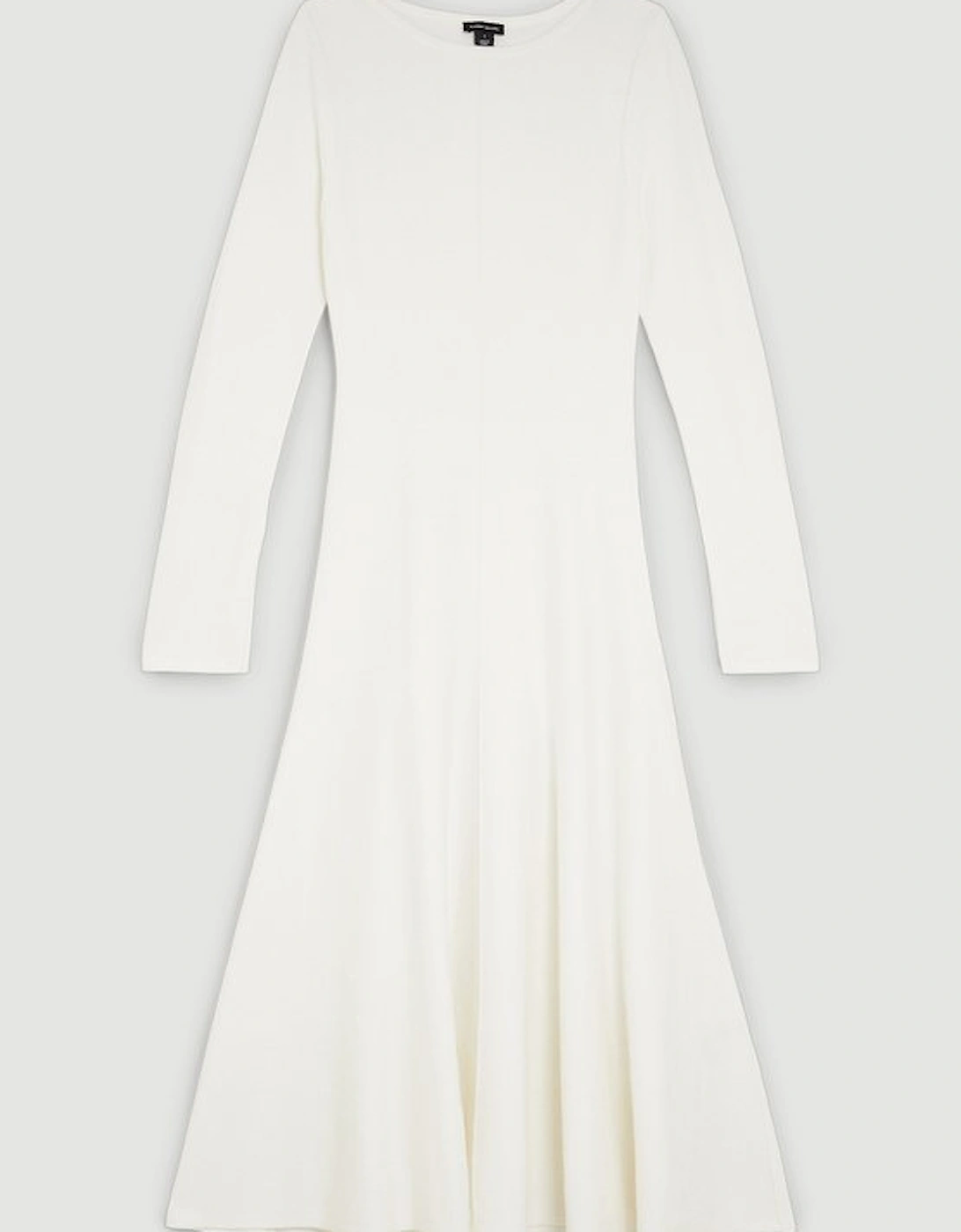 Lydia Millen Plus Size Compact Knit Wool Look Full Skirt Midi Dress