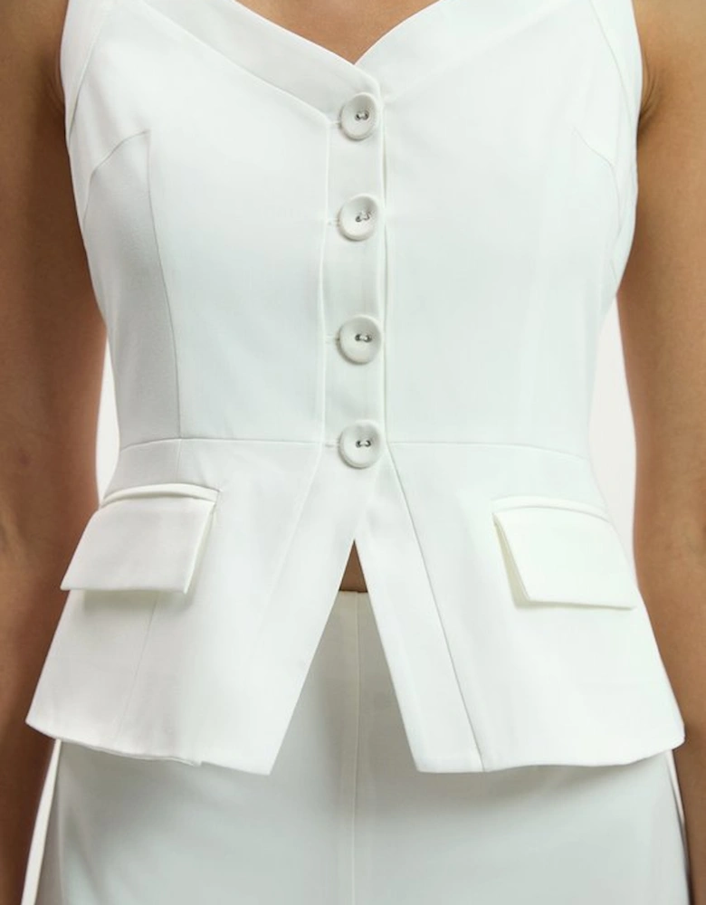 Tailored Tux Wide Leg Jumpsuit