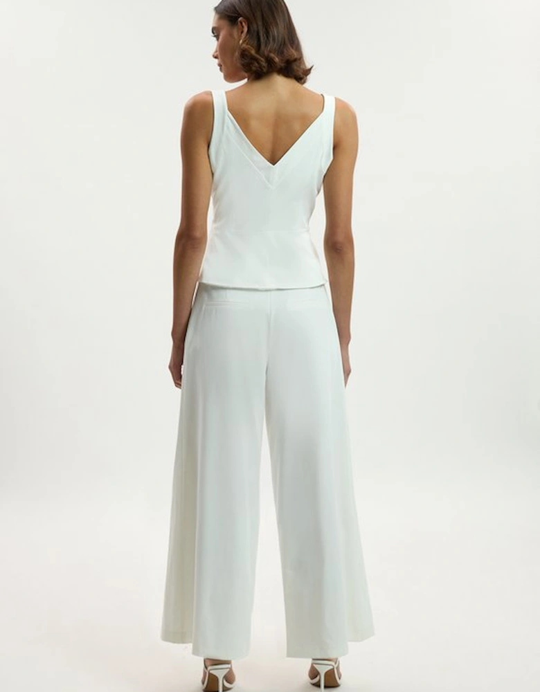 Tailored Tux Wide Leg Jumpsuit