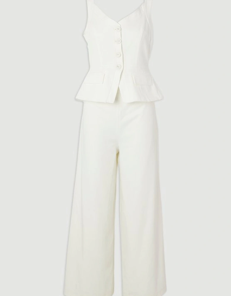 Tailored Tux Wide Leg Jumpsuit