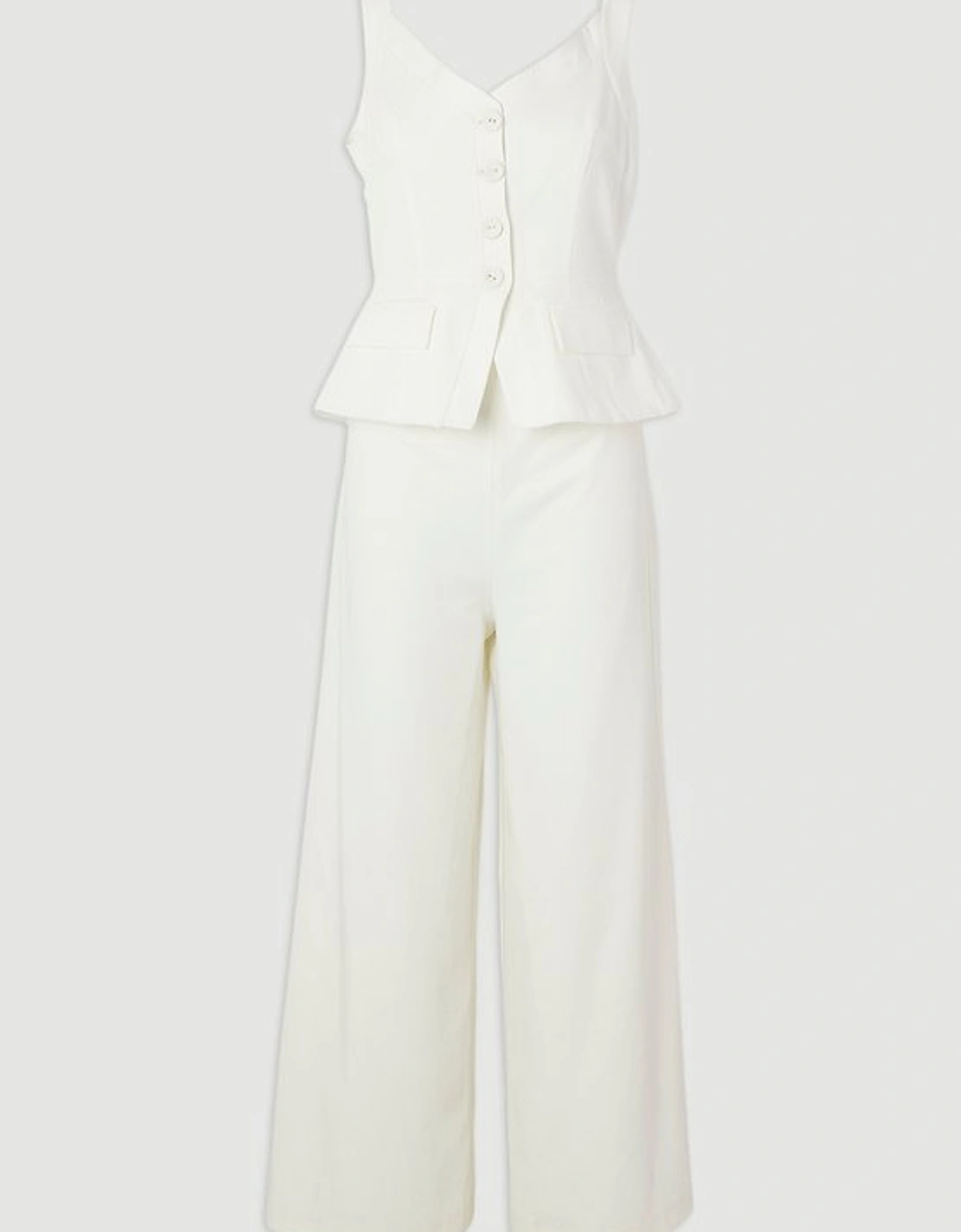 Tailored Tux Wide Leg Jumpsuit