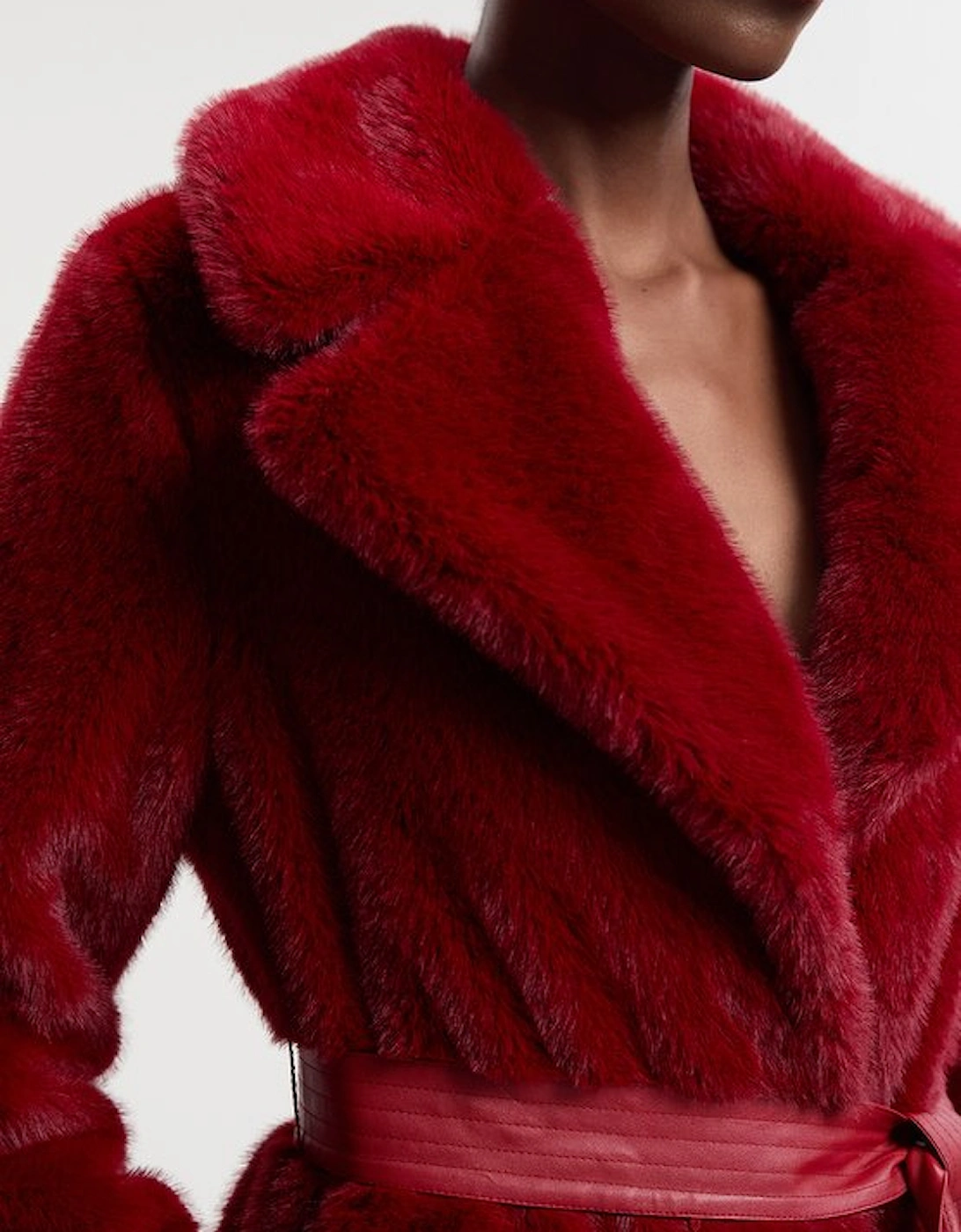 Faux Fur Longline Coat